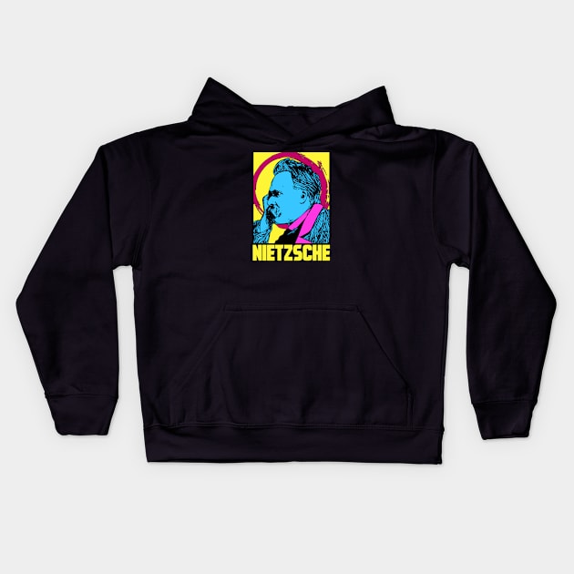 NIETZSCHE RETRO Kids Hoodie by theanomalius_merch